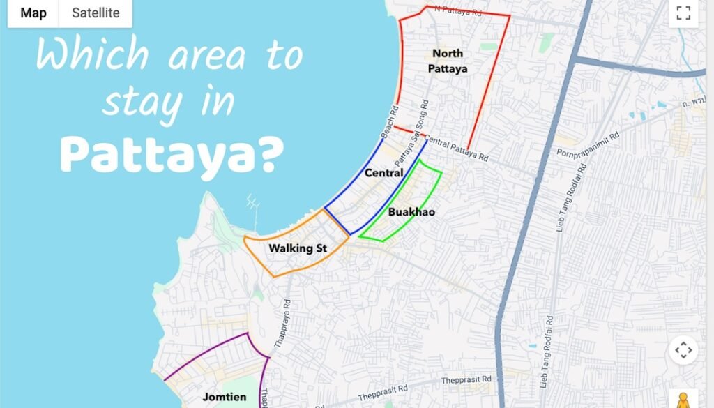 Where to Stay in Pattaya Map - which area is best?