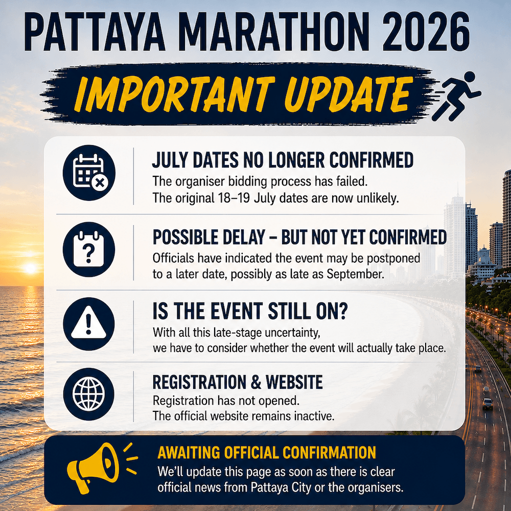 2026 Pattaya Marathon update May 27 final