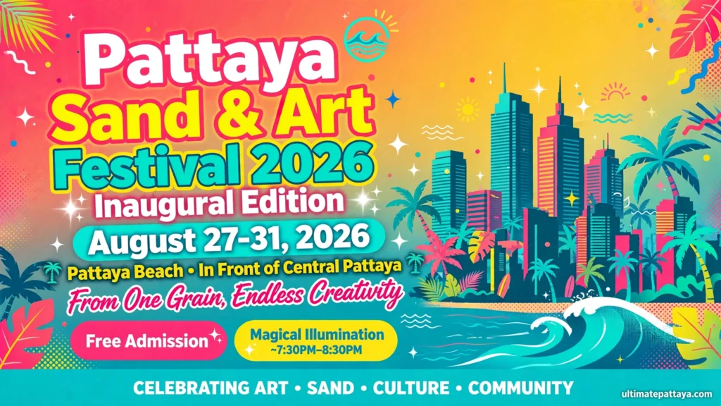 Pattaya Sand & Art Festival 2026 takes place August 27–31