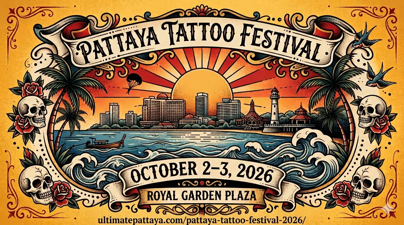 The Pattaya Tattoo Festival 2026 takes over Royal Garden Plaza on October 2–3