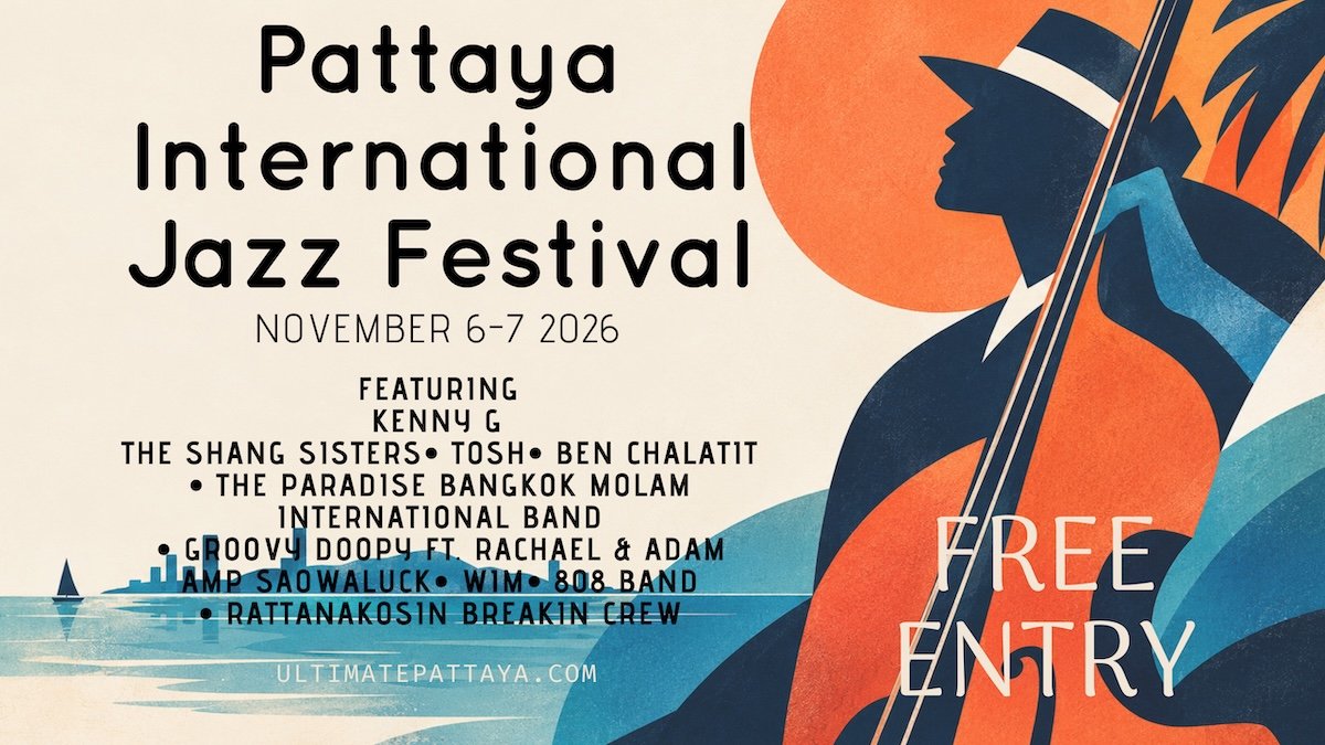 Pattaya International Jazz Festival 2026: Kenny G Headlines Free Beach Concerts